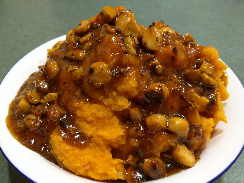 Sweet Potato Mash with Honey Macadamias